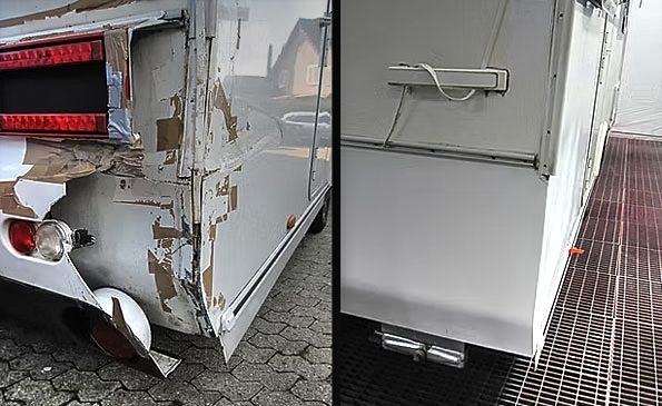 Schaden an Wohnwagen instandstellen <br />Sorgfalt fr Ihr mobiles Zuhause